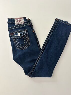 True Religion Billy Super T Skinny Jeans High Rise 28 Dark Wash